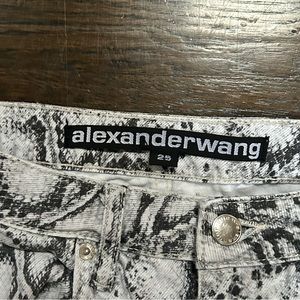 Alexander Wang Snakeskin Printed Jeans, High Waisted and Straight Leg
